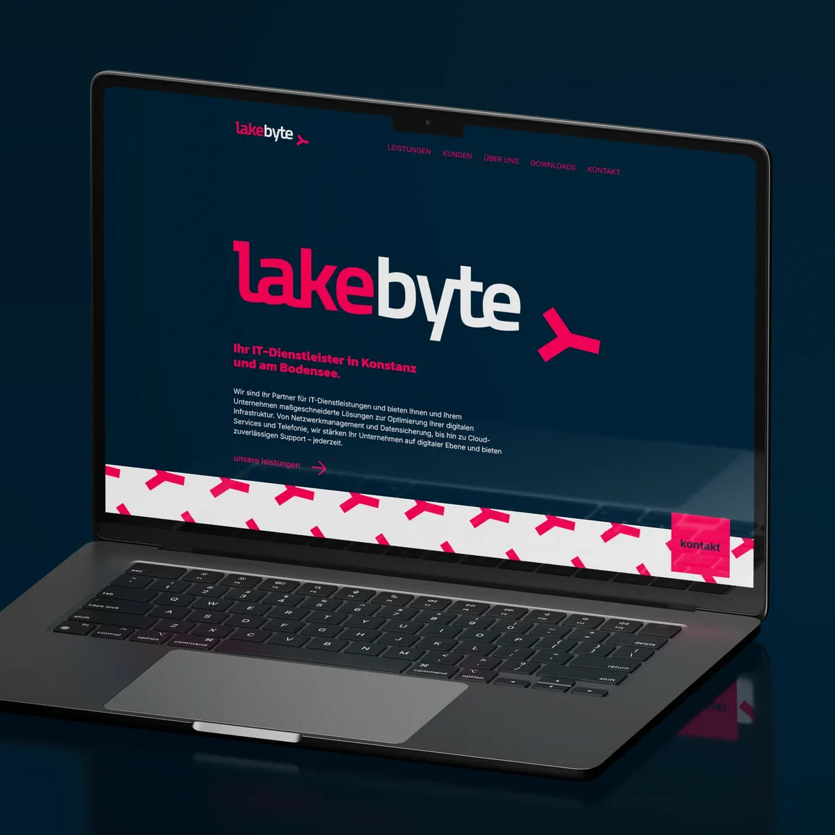 Mockup der Lakebyte-Website