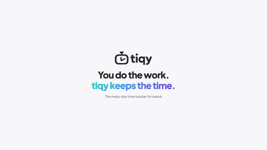 tiqy – die Zeiterfassung für awork in der Menüleiste